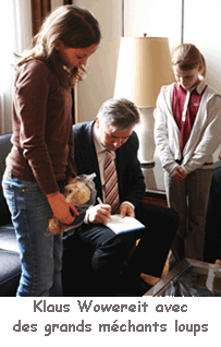 Klaus Wowereit avec des journalistes du Grand mchant loup.
