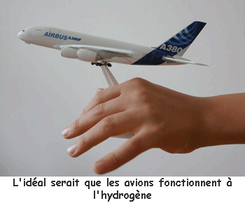 L'idéal serait quen les avions fonctionnent avec de l'hydrogène.