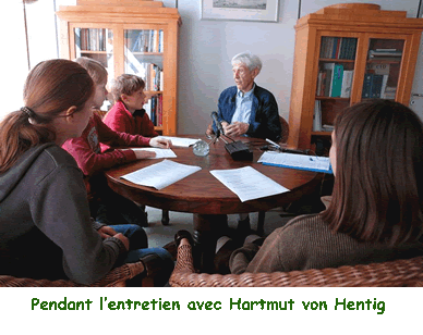 Pendant l'entretien avec Hartmut von Hentig.