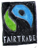 Sceau "Commerce équitable" ou „Fair Trade“ en anglais.