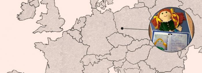 Carte de l'Europe avec Lubin, dans le sud de la Pologne