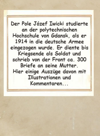 Erster Weltkrieg: Briefe des polnischen Studenten Józef Iwicki an seine Mutter