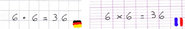 tableaux de multiplication français et allemand