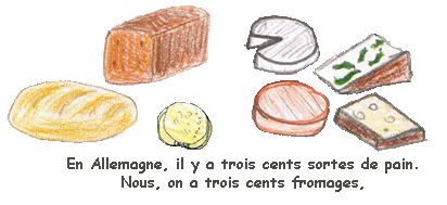 En Allemagne, il y a trois cents sortes de pain. Nous, on a trois cents fromages.