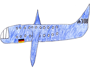 Flugzeug, Zeichnung