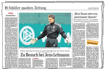 La page Sch&uumler machen Zeitung du quotidien allemand Die Berliner Morgenpost.